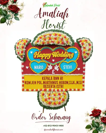 Papan Bunga Pernikahan Tlogosih